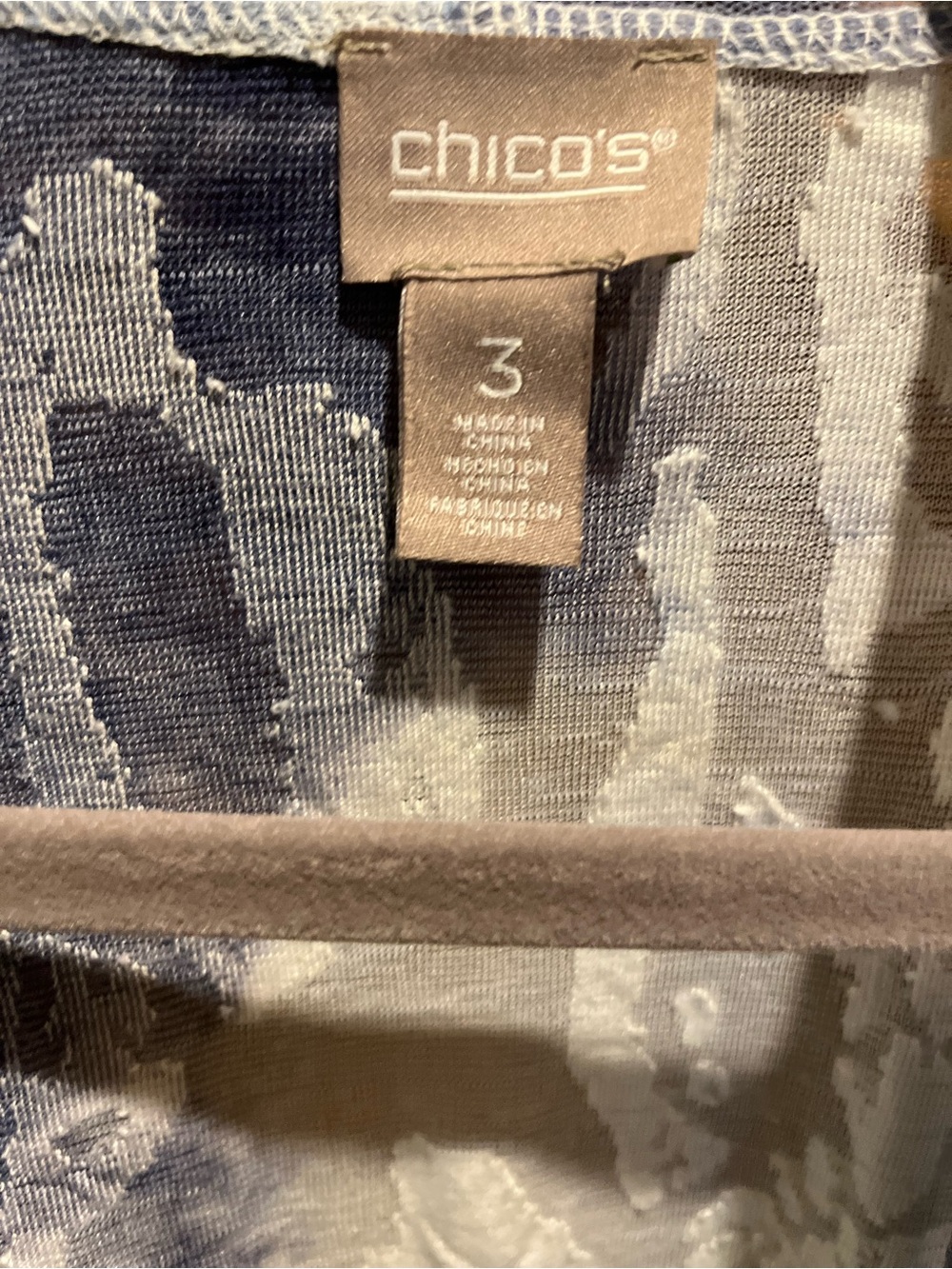 02. WOMENS CHICO’S 3/XL DETAIL TOP - Picture 2 of 5